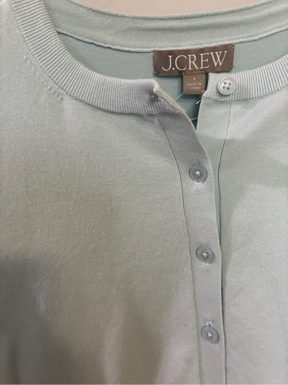 J.Crew NWT Mint Button-Up Cardigan